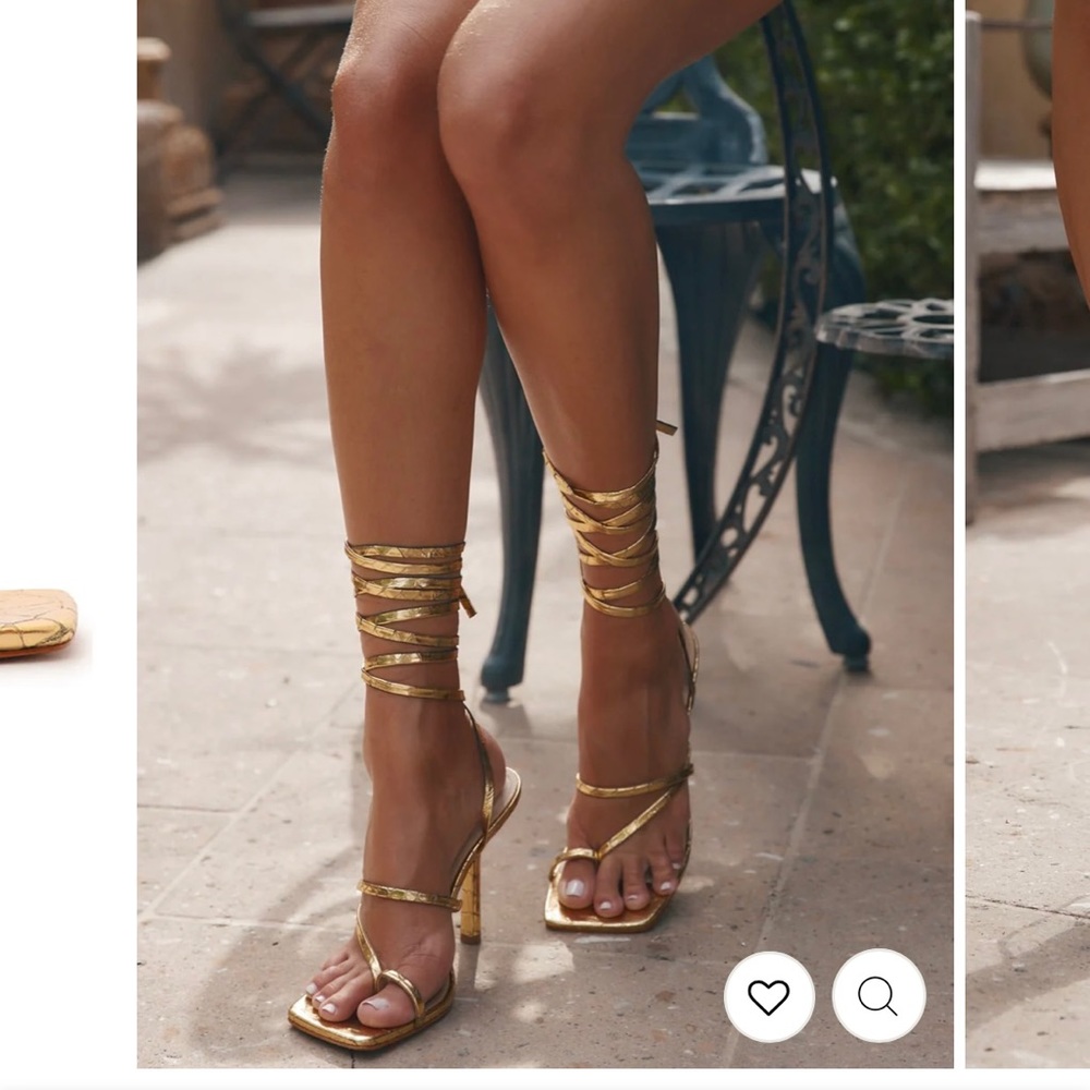 Shutz gold sandals